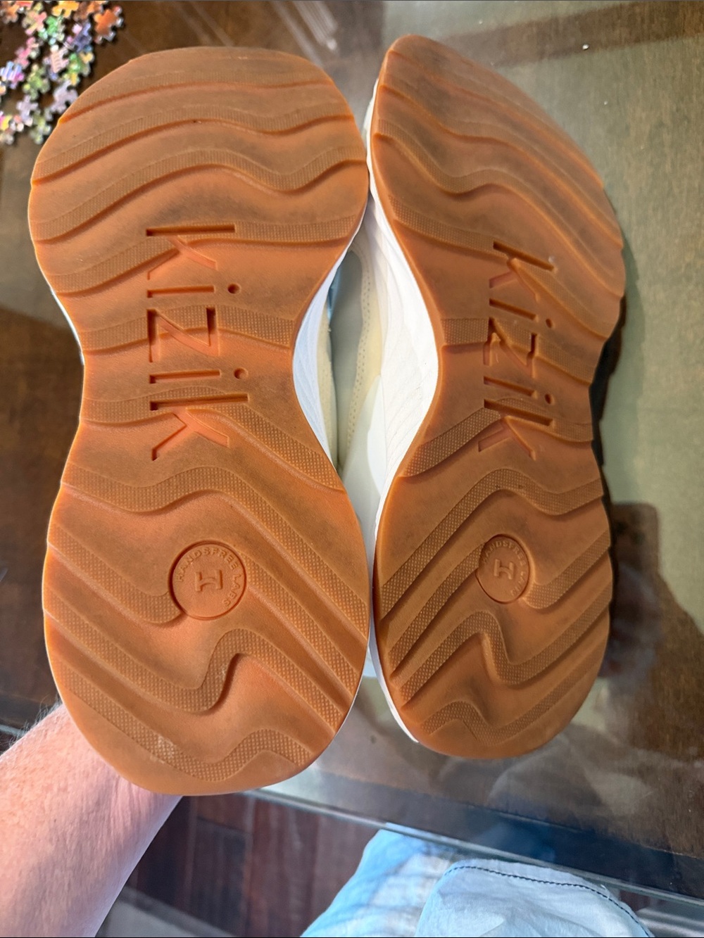 Kizik Monaco Men's White Lace-Up Sneakers - Picture 4 of 5